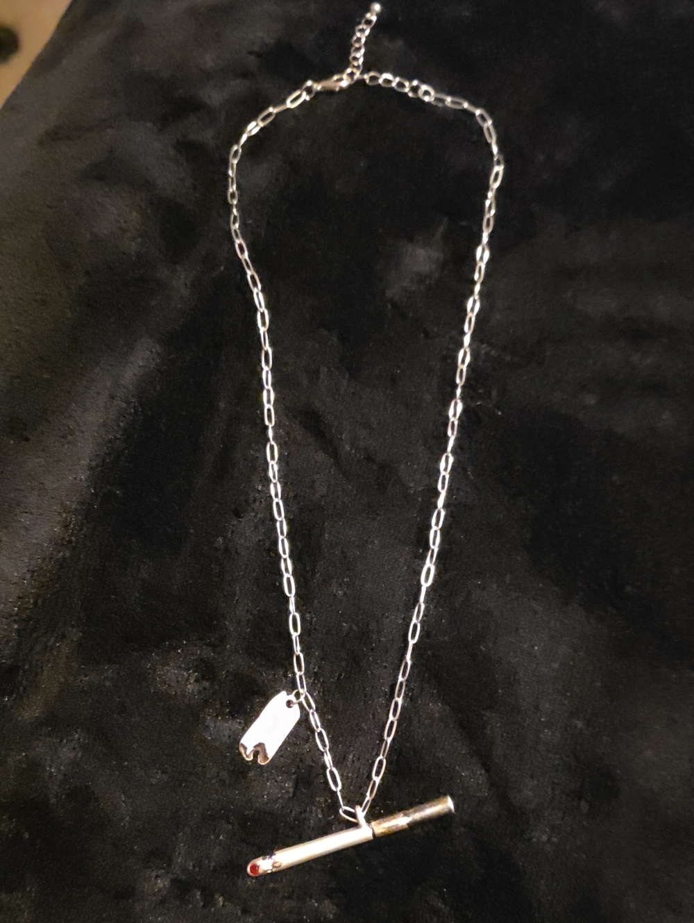 Silver Cigg Charm Necklace